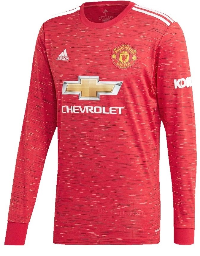 Camisa oficial Adidas Manchester United 2020 2021 I jogador manga comprida